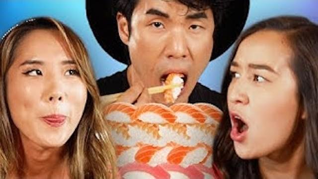 Try Guys 300 Sushi pc. Mukbang ft. The Food Babies