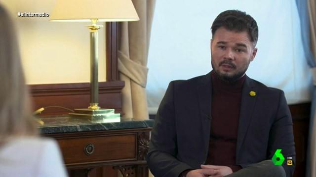 (25-02-21) Rufián descarta un acuerdo de ERC y PSC: "Cuesta pactar con un partido que se ha manifestado con Vox"
