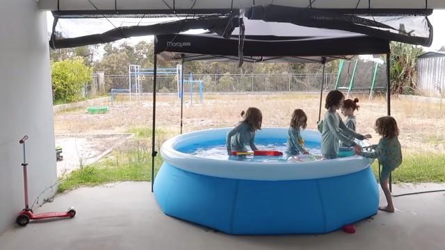 LAST TO LEAVE THE POOL CHALLENGE BETWEEN SIX SIBLINGS