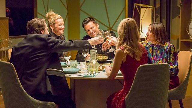 Rachel Parris, Jonathan Ross, Anita Rani, Gabby Logan, and Mark Wright