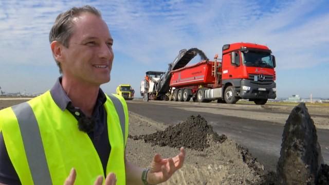 Großbaustelle auf dem Flughafen