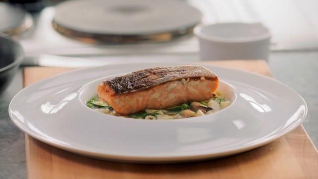 Make: Salmon with Shellfish Minestrone