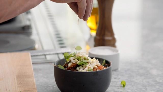 Roasted Eggplant With Basil and Feta