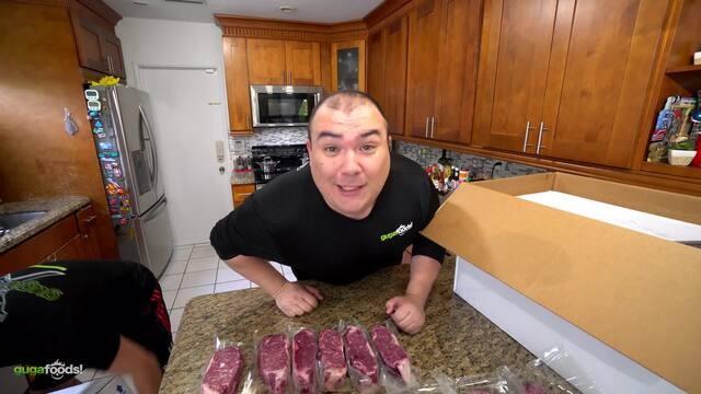 100K STEAK Unboxing - WOW Guga Foods Celebration!