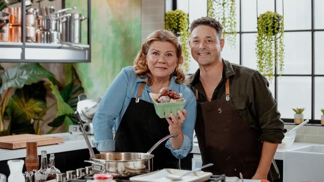 Porc braisé légumes racines et pomme / Beignets pommes et gingembre confit