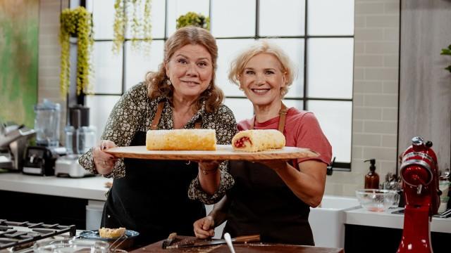 Cigares au chou saucisse / Gâteau roulé confiture de fraises