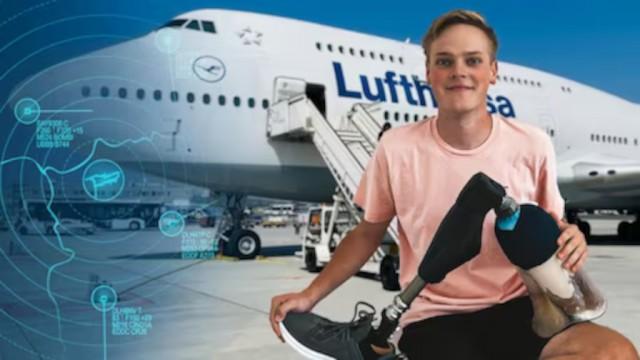 Ich fliege mit nur einem Bein