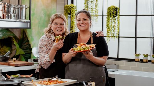 Salade fajitas au tofu sauce chipotle / Tortillas épinards