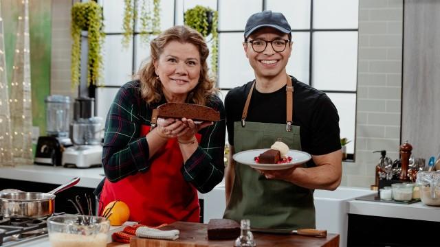 Poêlée de canneberges à l'érable / Gâteau au chocolat