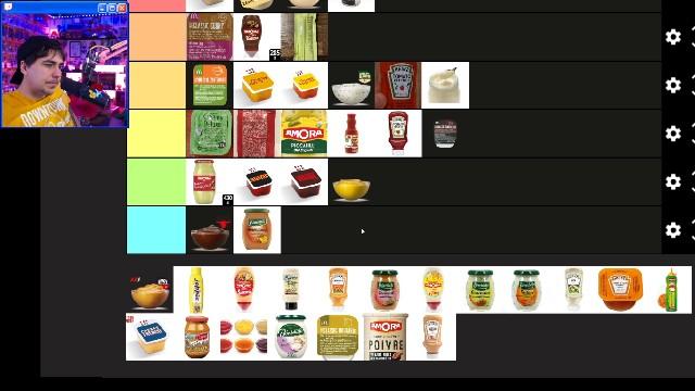 Tier List des sauces (fast food, friterie, magasin)