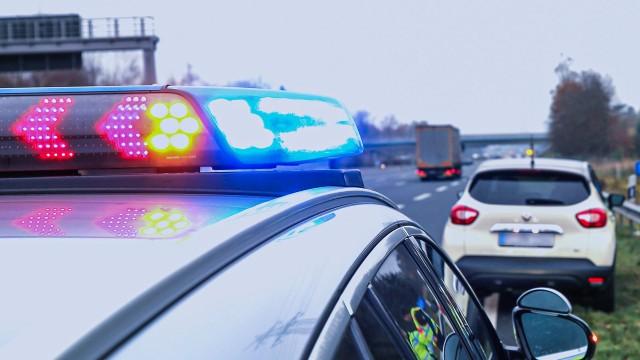 Geplatzter Reifen auf der A7