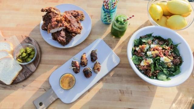 Nashville Hot Pheasant and Mint Basil Lemonade