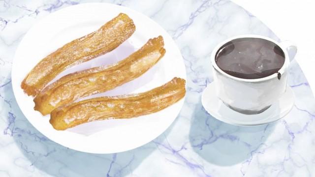 Die "chocolate con churros"