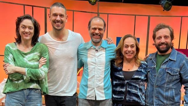João Vicente de Castro, Moreno Veloso, Gregório Duvivier, Bianca Byington e Dadá Coelho