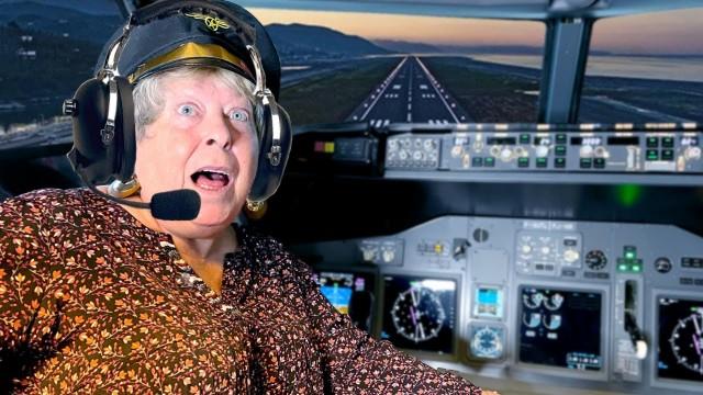 Danielle pilote un avion