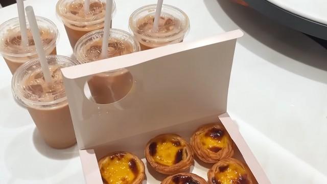 Macau must-try course, egg tart & milk tea mukbang