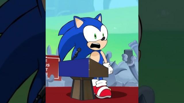 Sonic races the TrumpHog!