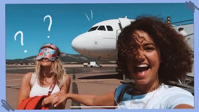 elle prend l'avion sans savoir où on va !