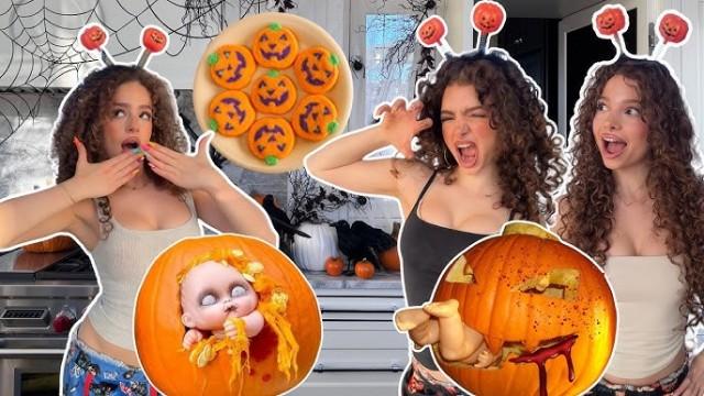 PUMPKIN CARVING and HALLOWEEN BAKING CHALLENGE!