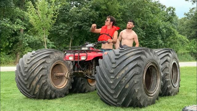 MONSTER AMPHIBIOUS FOURWHEELER FAILS MISERABLY