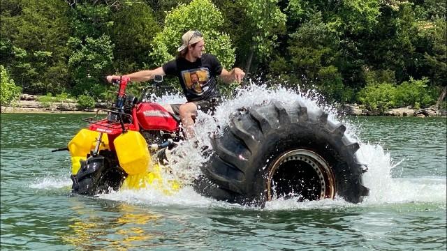 Monster 3 Wheeler Crosses an Entire Lake