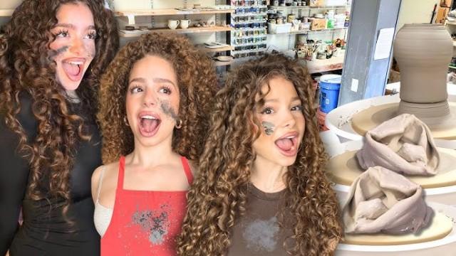Kalogeras Sisters TRY POTTERY WHEELS!