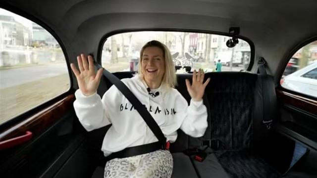 Jeanette Biedermann im Let's Dance Promitaxi