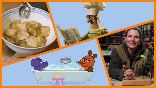 Kartoffelchips|Zwei-Minuten-Märchen: Drei sehr böse Hexen|Lauras Machgeschichte: Löffel-Lüfter|Shaun das Schaf: Das Date