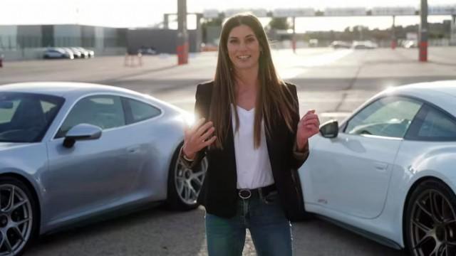 Cyndie im neuen Porsche 911 GT3