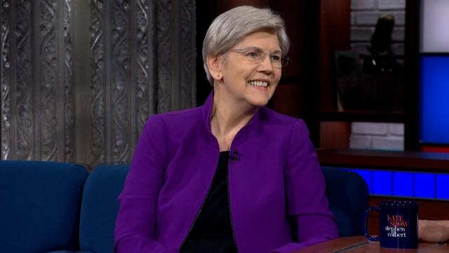 Senator Elizabeth Warren, St. Vincent, Evie McGee Colbert