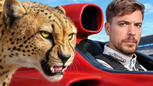 World's Fastest Car Vs Cheetah!