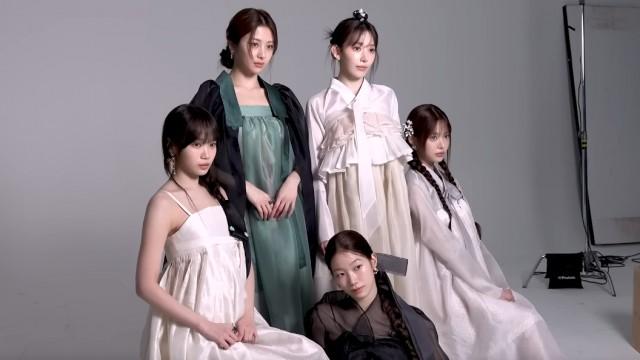 LE SSERAFIM's 'Super ELLE' Photo Shoot Sketch