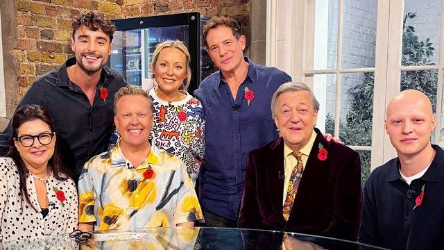 Matt Tebbutt, Max Coen, Anna Haugh, Stephen Fry, Finn Lagun, Roberta d'Elia and Olly Smith