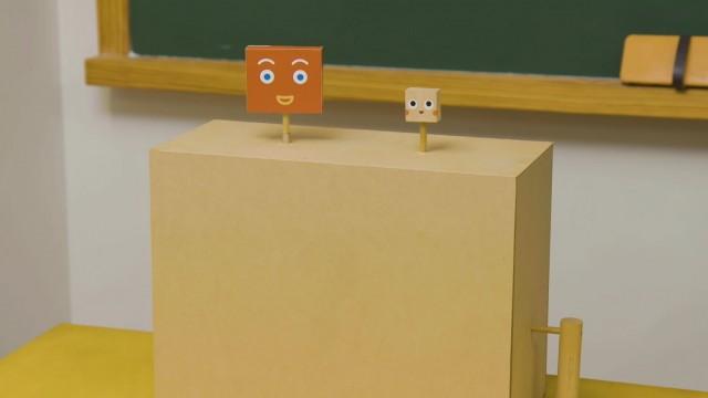 ▽箱のすけ はこみ登場 ▽100グラム