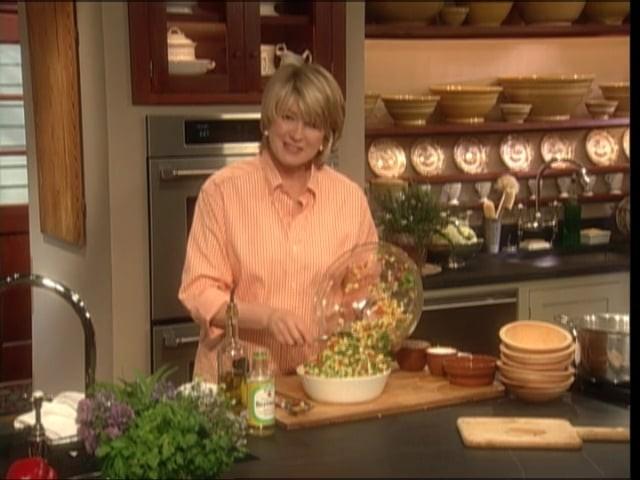 Chopped Vegetable Salad; Geraniums; Red Snapper