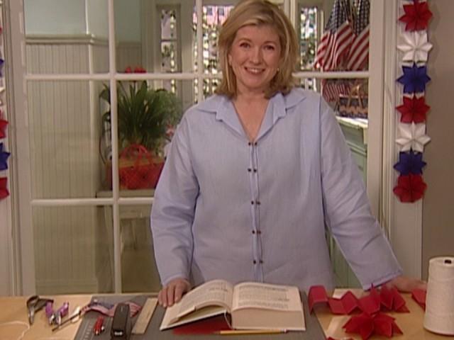 Red, White and Blue Garland; Blueberry Crumb Cake