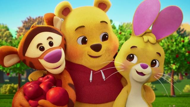 Tigger and Rabbit Pick Apples