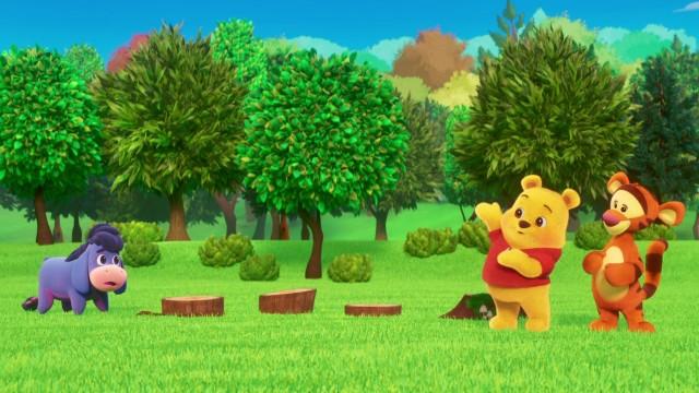 Tigger and Eeyore Play Jumps on Stumps