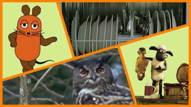 Uhu – Wo lebt unsere größte Eule? | Zwei-Minuten-Märchen: Das Mädchen, das stets seinem Bruder hinterherlief | Spülmaschine | Shaun das Schaf: Der hungrige Patient