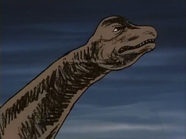 Howling Dinosaur in the Fog