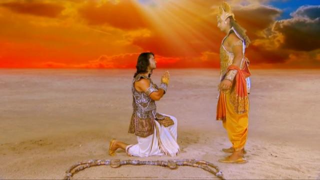 Krishna enlightens Arjun