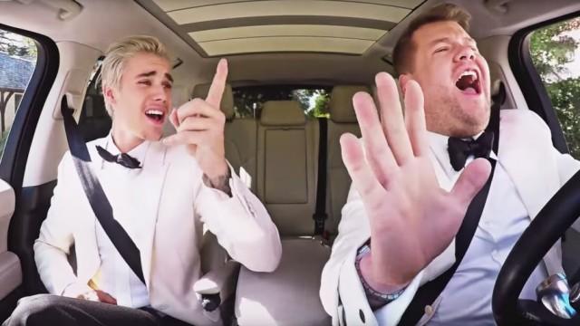 Justin Bieber & James Corden's Post-Grammys Drive