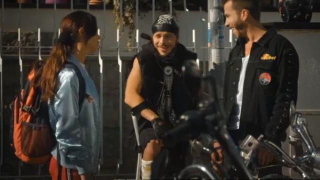 Anita is Riding a Motorcycle