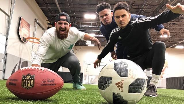 Football vs Soccer Trick Shots