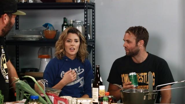 Grace Helbig & Brooks Wheelan Make Dumplings w/ Bert Kreischer