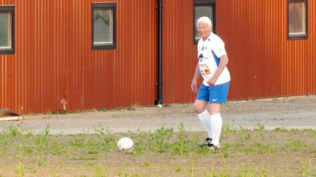 Dirty football at the farmers land