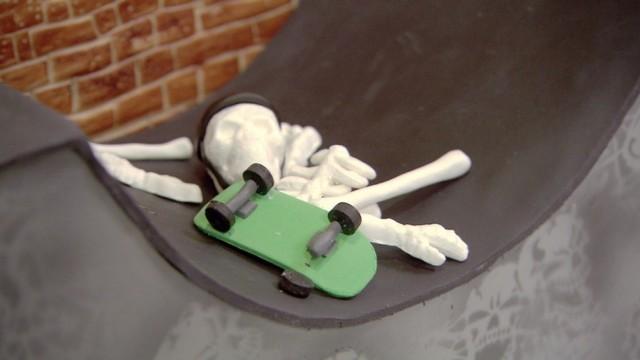 Skateboarding Skeleton