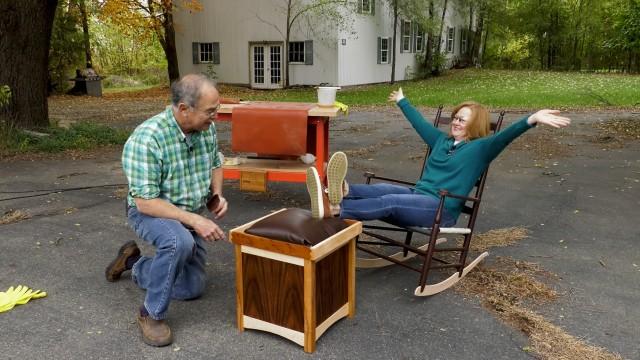 Storage Ottoman with Dominoes