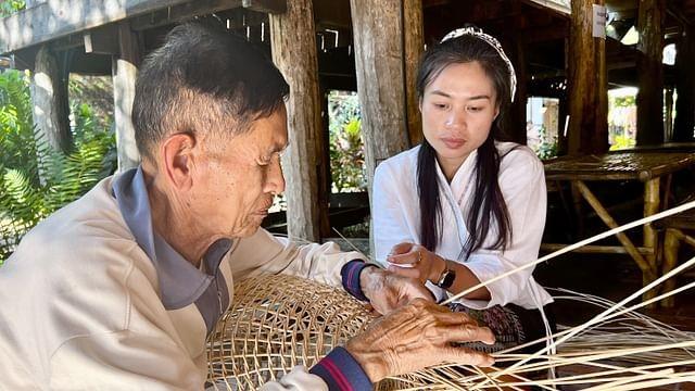 Handgemacht in Laos - Rares aus Rattan