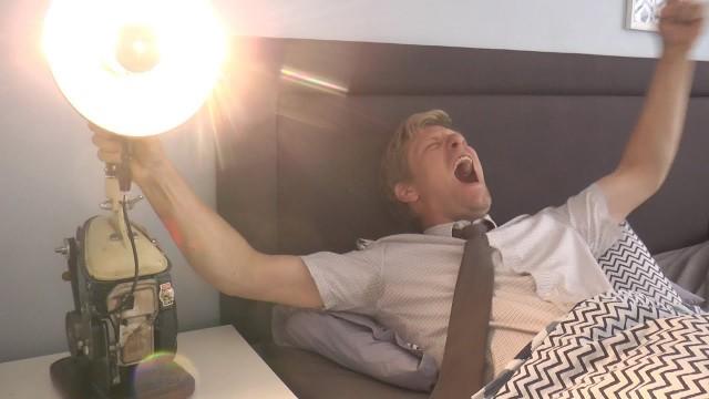 CHAINSAW POWERED LAMP